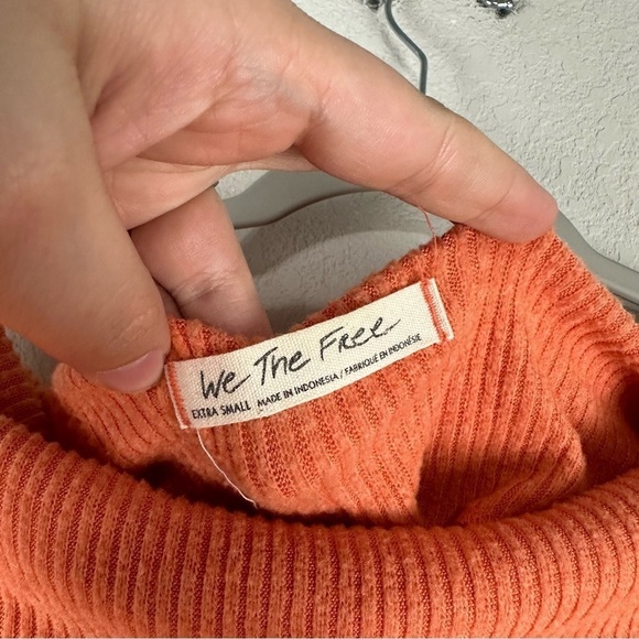 We The Free Orange Main Squeeze Hacci Long Sleeve Top Size XS - Picture 4 of 7